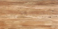 Stół Z Drewnianym Naturalnym Blatem I Czarnymi Metalowymi Nogami 180x90 Cm
