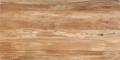 Stół Z Drewnianym Naturalnym Blatem I Szarymi Metalowymi Nogami 200x100 Cm