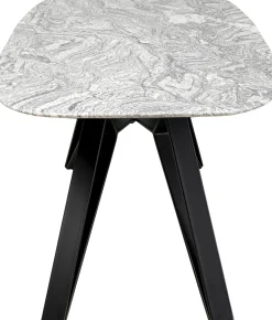 Stół Z Granitowym Blatem I Czarnymi Stalowymi Nogami 200x100 Cm