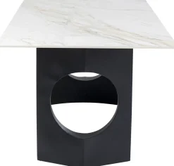 Stół Z Kamionkowym Blatem 180x90 Cm Nogi Czarne