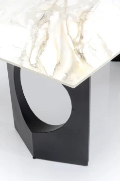 Stół Z Kamionkowym Blatem 180x90 Cm Nogi Czarne
