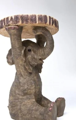 Stolik Elephant ∅36 Cm Brązowy