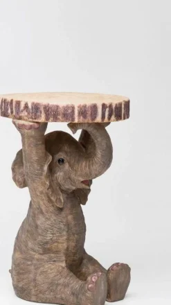 Stolik Elephant ∅36 Cm Brązowy