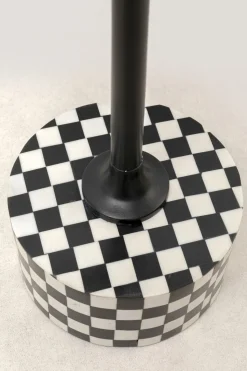 Stolik Domero Chess Ø25xH50 Cm Czarno-biały