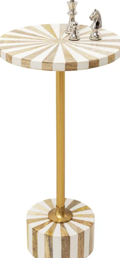 Stolik Domero Cirque Ø25xH50 Cm Biało-złoty