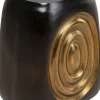 Stolik Drum 41x31 Cm Aluminium Czarno-złoty