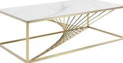 Stolik Kawowy Art Marble 140x70 Cm Blat Szklany