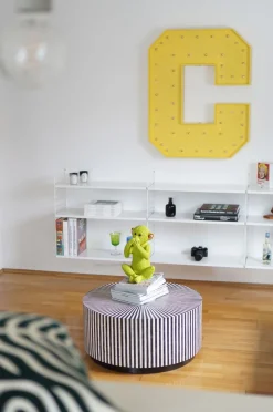 Stolik Kawowy Electra Ø75 Cm Czarno-biały