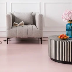Stolik Kawowy Electra Ø75 Cm Czarno-biały