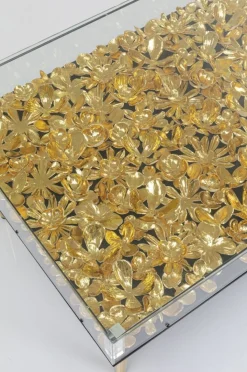 Stolik Kawowy Gold Flowers 120x60 Cm
