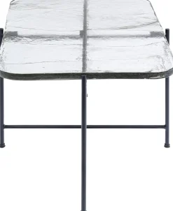 Stolik Kawowy Ice 63x46 Cm Czarny - Blat Szklany