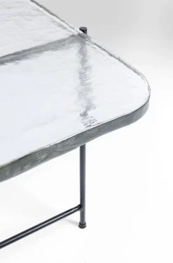 Stolik Kawowy Ice 63x46 Cm Czarny - Blat Szklany