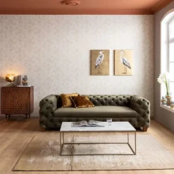 Stolik Kawowy Key West 120x60 Cm Biało-złoty