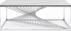 Stolik Kawowy Laser 120x60 Cm Srebrny
