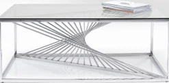 Stolik Kawowy Laser 120x60 Cm Srebrny