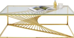 Stolik Kawowy Laser 120x60 Cm Złoty