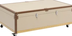 Stolik Kawowy Na Kółkach Rozkładany Tapicerowany 120x75 Cm