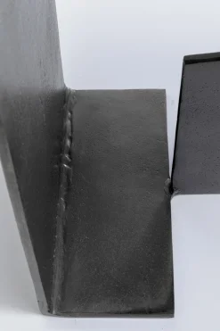 Stolik Pomocniczny Z Aluminium Czarny Ręczne Wykonanie 55x28 Cm