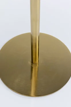 Stolik Pomocniczy Blat Agat Podstawa Stalowa Złota 25xH60 Cm