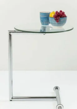 Stolik Pomocniczy Easy Living Ø46 Cm Transparentno-srebrny