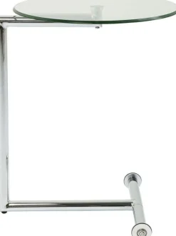 Stolik Pomocniczy Easy Living Ø46 Cm Transparentno-srebrny
