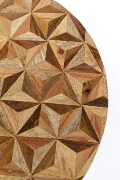 Stolik Pomocniczy MDF I Stal Brązowy Ø40x50 Cm