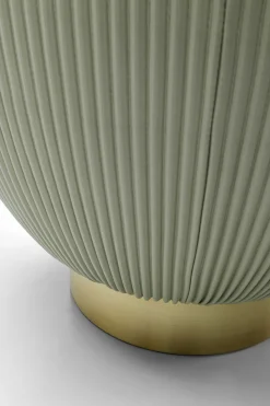Stolik Pomocniczy Okrągły Zielony Podstawa Złota Ø47 Cm