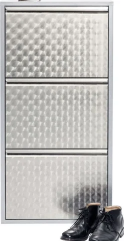 Szafka Na Buty Caruso MO 50x103 Cm Srebrna
