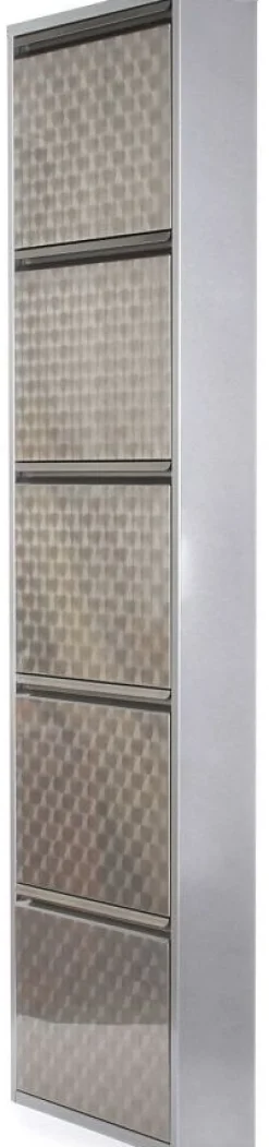 Szafka Na Buty Caruso MO 50x170 Cm Srebrna