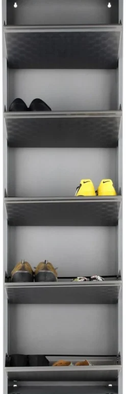 Szafka Na Buty Caruso MO 50x170 Cm Srebrna