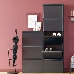 Szafka Na Buty Caruso 50x170 Cm Antracytowa
