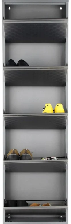 Szafka Na Buty Caruso 50x170 Cm Srebrna