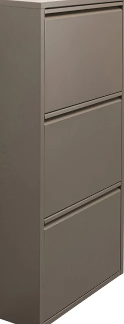 Szafka Na Buty Stalowa 3 Półki Kolor Taupe 50x103 Cm