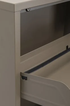 Szafka Na Buty Stalowa 3 Półki Kolor Taupe 50x103 Cm
