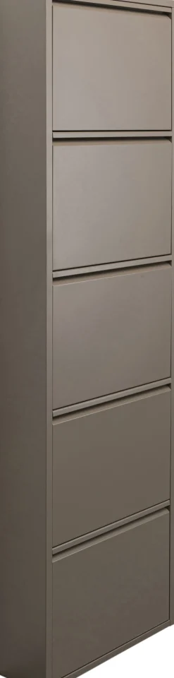 Szafka Na Buty Stalowa 5 Półek Kolor Taupe 50x170 Cm