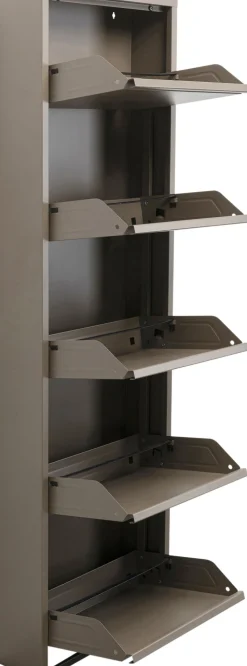 Szafka Na Buty Stalowa 5 Półek Kolor Taupe 50x170 Cm