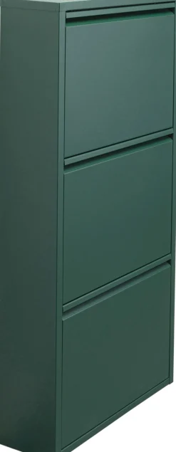 Szafka Na Buty Stalowa 3 Półki Kolor Zielony 50x103 Cm