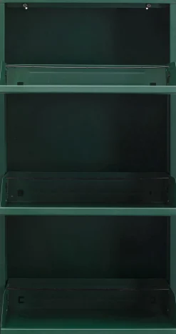 Szafka Na Buty Stalowa 3 Półki Kolor Zielony 50x103 Cm