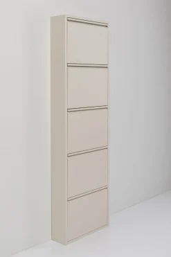 Szafka Na Buty Stalowa Kremowa 5 Przegródek 50x173 Cm