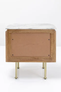 Szafka Nocna Grace 50x55 Cm Drewno Mango - Blat Marmur