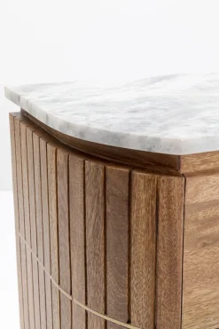 Szafka Nocna Grace 50x55 Cm Drewno Mango - Blat Marmur