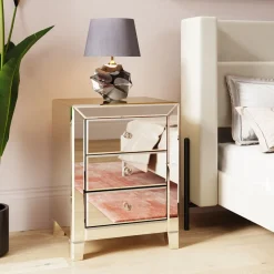 Szafka Nocna Luxury 49x66 Cm Lustrzana