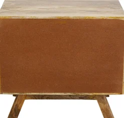 Szafka Nocna Z 2 Szufladami Drewno Mango Kolorowe Ornamenty 50x46 Cm