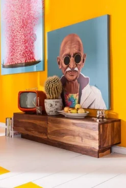 Szafka RTV Authentico 150x35 Cm Drewniana