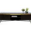 Szafka RTV Catalina 170x50 Cm Drewno Mango Ciemnobrązowe - Blat Marmur