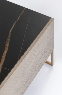 Szafka RTV Cesaro 160x50 Cm Naturalna - Blat Ceramika