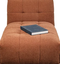 Szezlong - Moduł Pikowany Brązowy 90x147 Cm