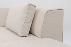Szezlong Tapicerowany Moduł Kremowy Prawy 182x118 Cm