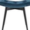 Taboret - Podnóżek Vicky 59x46 Cm Niebieskozielony - Nogi Czarne