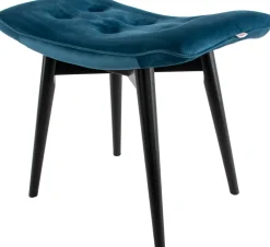 Taboret - Podnóżek Vicky 59x46 Cm Niebieskozielony - Nogi Czarne